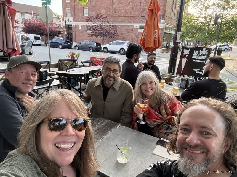 Songwriters gathered at Joe's Corner after the show