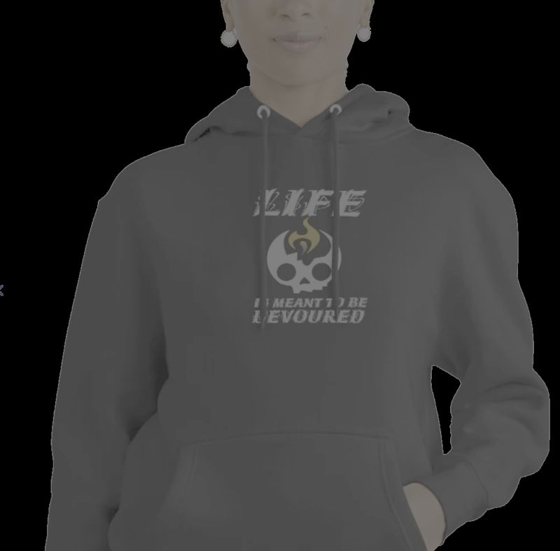 Lightholder hoodie — Life is Meant to Be Devoured design on Redbubble